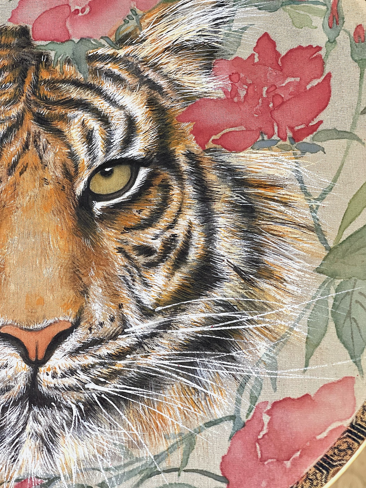 绢扇没骨｜老虎（图ZMzAwMzQ2Mjky） - 绘画 - 站酷设计师芥子yueyue原创素材 - 站酷ZCOOL