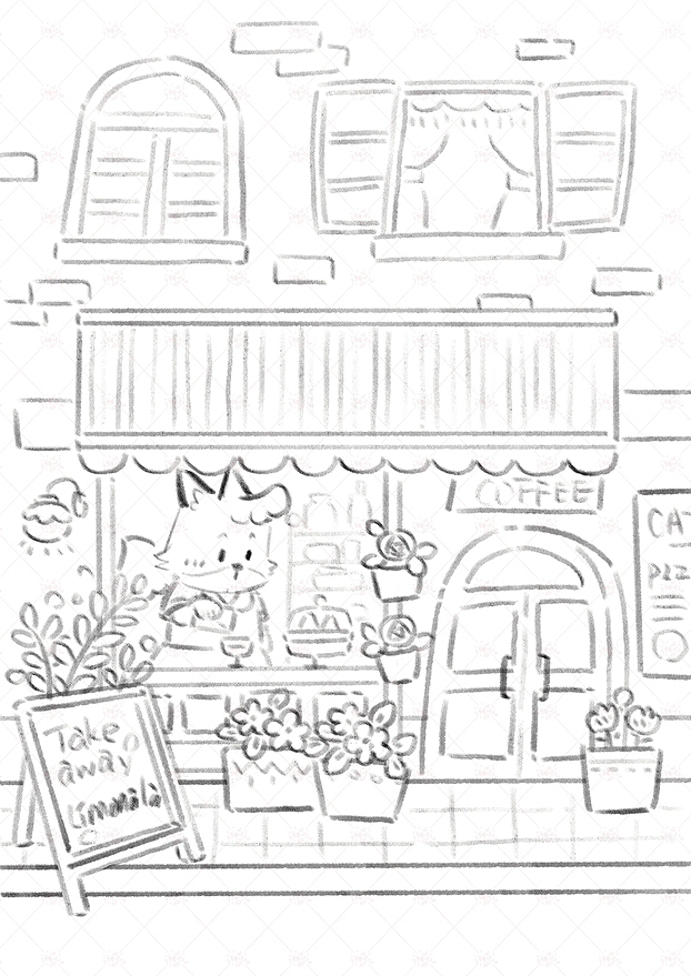 照片转插画|🦊的咖啡店☕️