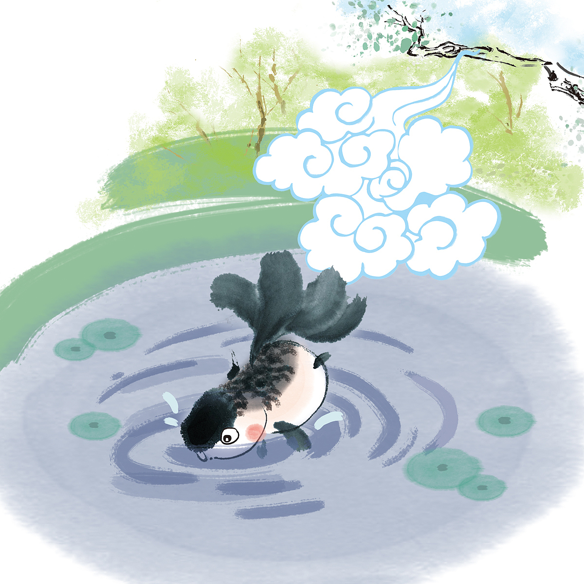 儿童绘本中国风水墨插画（图ZMTEyMjAzMjQw） - 绘本 - 站酷设计师汉图文化公司原创素材 - 站酷ZCOOL