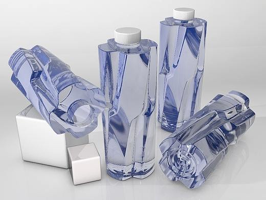 C4D-矿泉水瓶材质测试