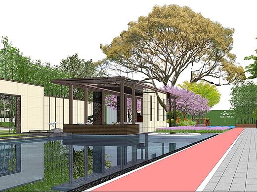 福晟钱隆悦府大区景观SU模型下载