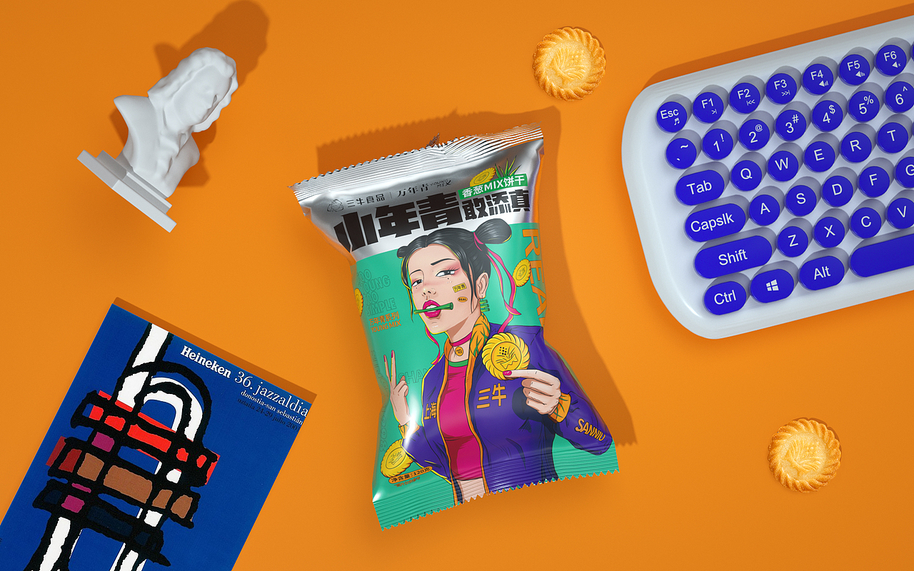 蜗牛出品 | 小年青，敢添真！潮酷休闲零食包装创意