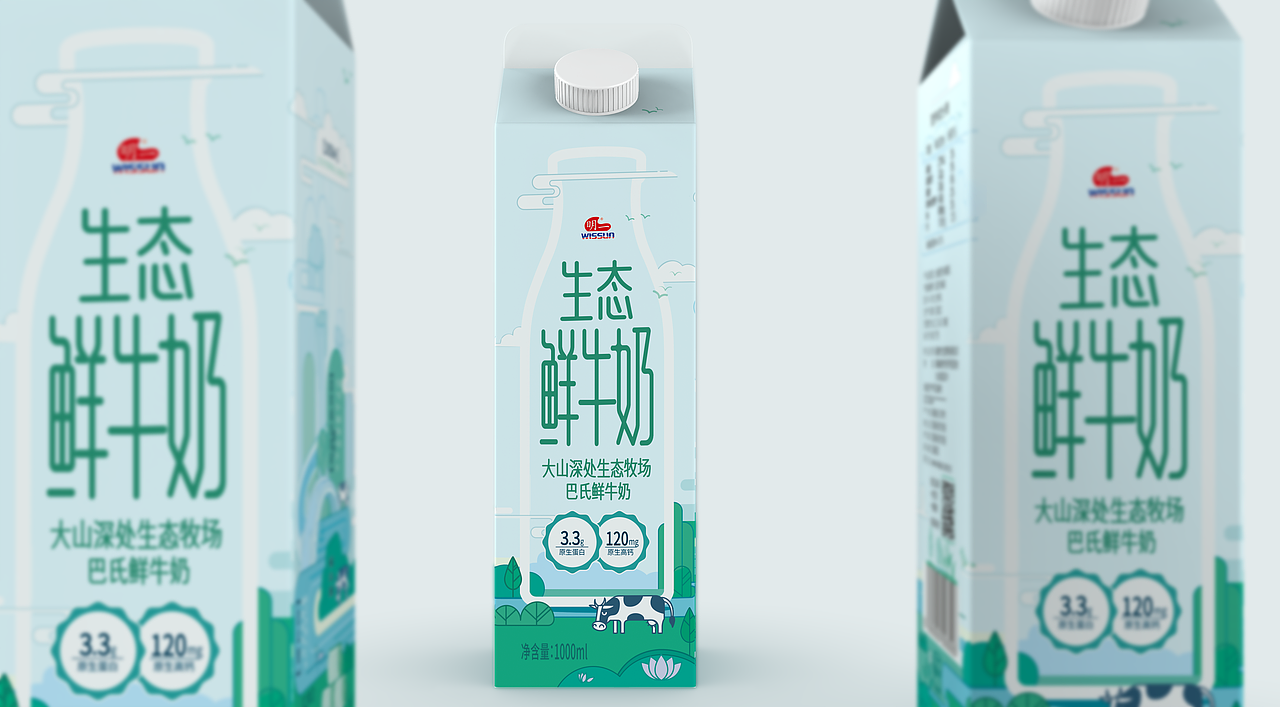 就是要把奶源牧场搬上包装!(图ZMjMzODYzMTky) - Packaging - 站酷设计师紫珊包装设计原创素材 - 站酷ZCOOL