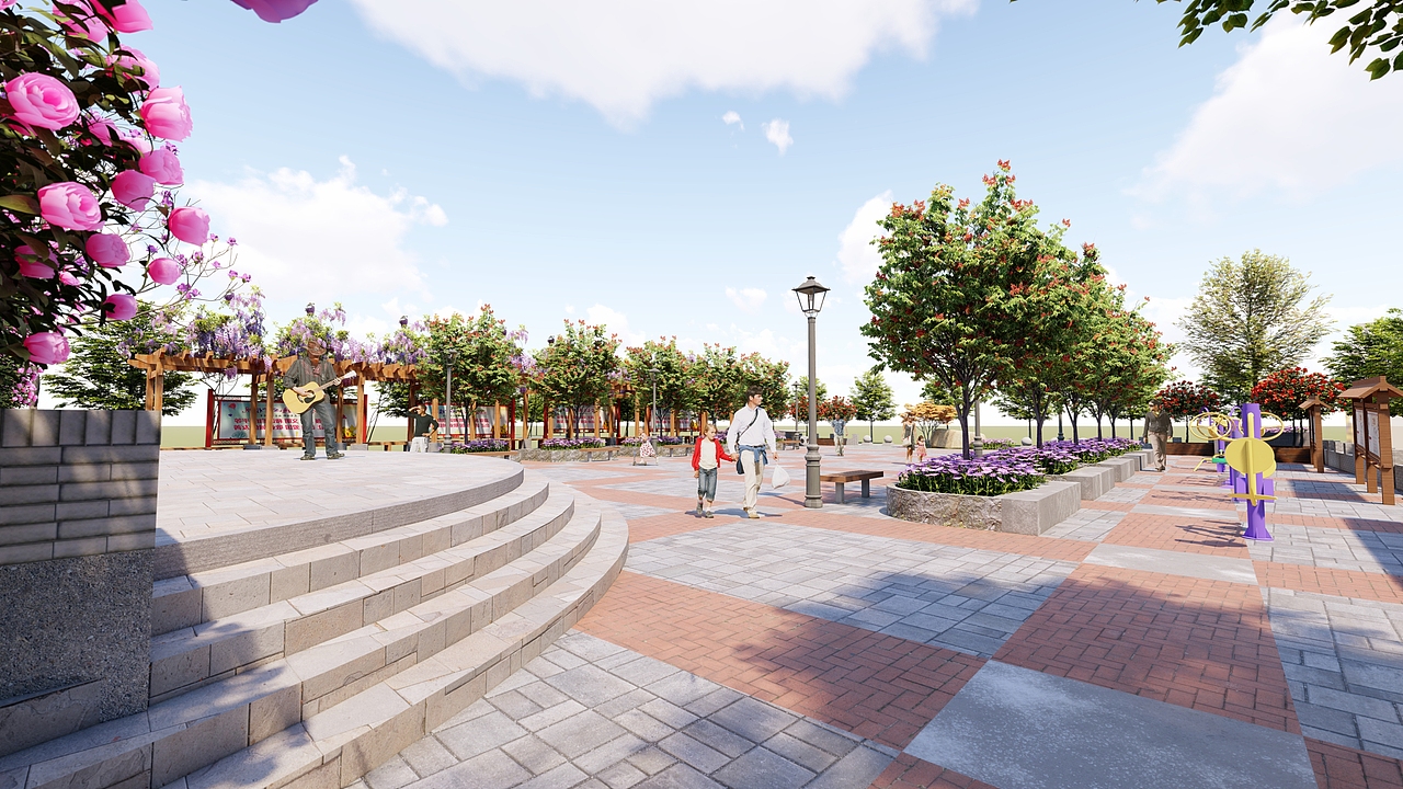 乡村广场|空间|景观设计|小蒋18739978189_原创作品-站酷zcool