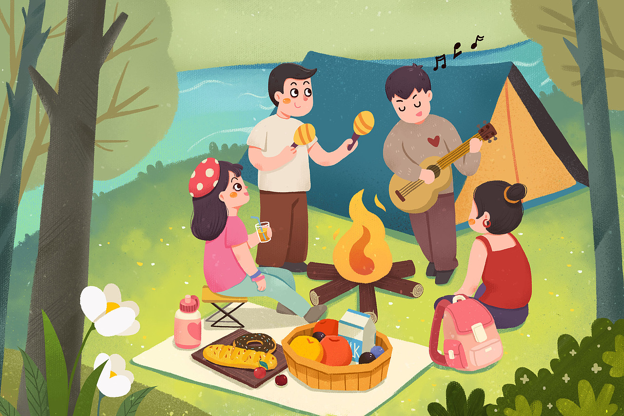 摸了一个鱼（图ZMTIxNzk3NTQ0） - 儿童插画 - 站酷设计师长耳朵大熊原创素材 - 站酷ZCOOL