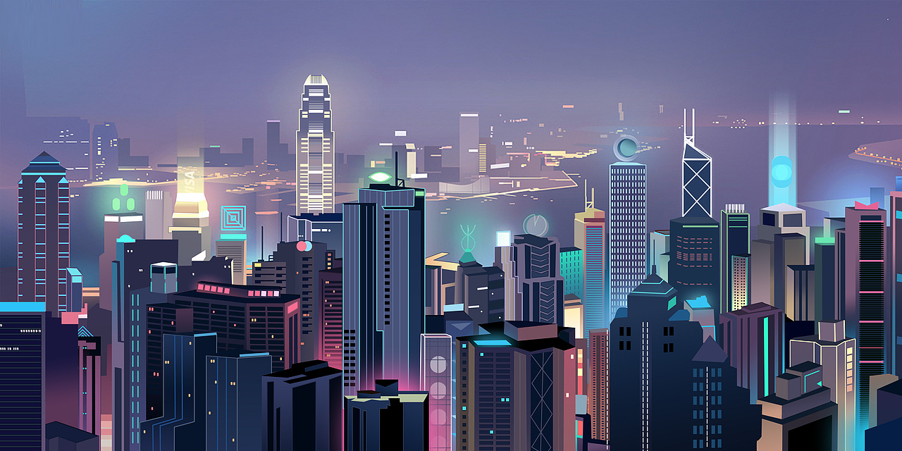 城市插画（图ZMTU0OTkyOTEy） - 闪屏/壁纸 - 站酷设计师土逼男卜丸原创素材 - 站酷ZCOOL