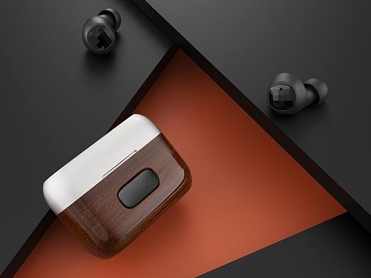 TWS无线蓝牙耳机渲染