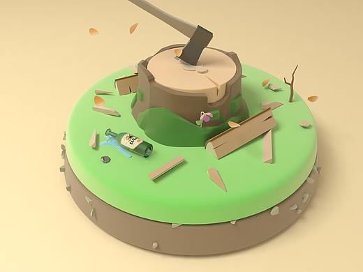 臨摹-小斧子場(chǎng)景（個(gè)人主頁(yè)-ZMzU2OTU2NDQ=） - 場(chǎng)景 - 站酷設(shè)計(jì)師RPXJC原創(chuàng)素材 - 站酷ZCOOL