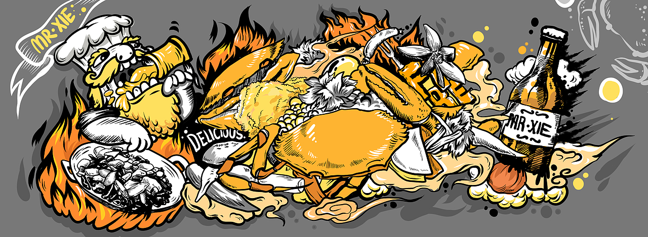 涂鸦设计（图ZOTc3MTEzNTI=） - 新锐潮流插画 - 站酷设计师成都小柒艺术原创素材 - 站酷ZCOOL