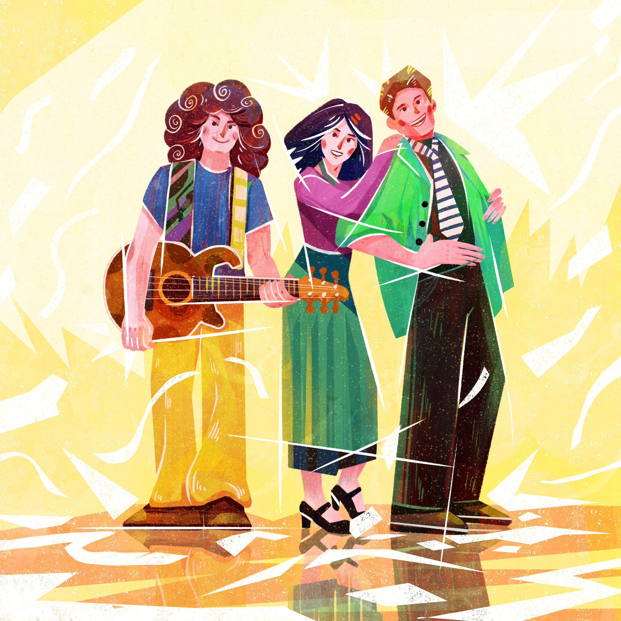 降落伞乐队专辑封面插画