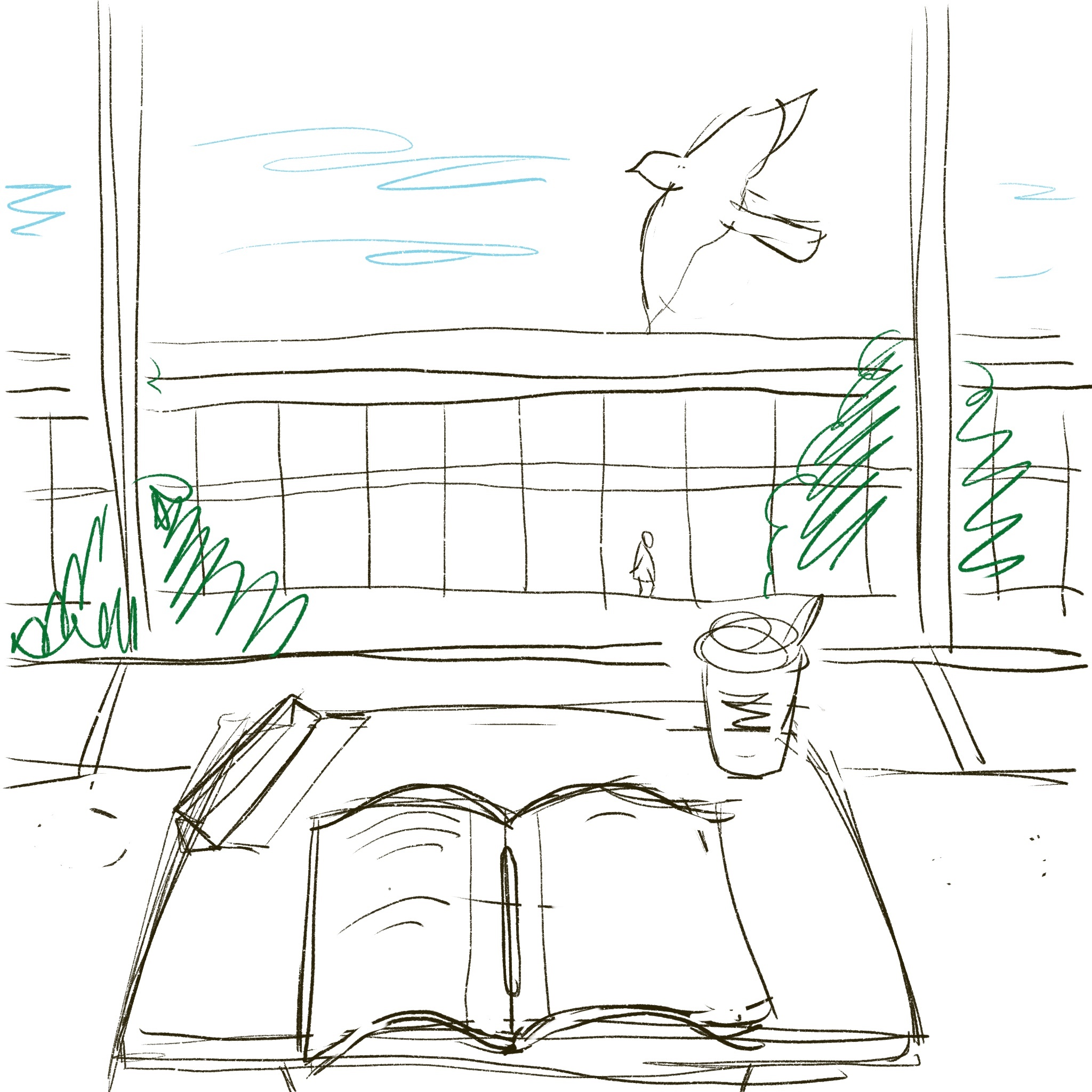 bnf/法国国家图书馆-"生活在巴黎"系列插画