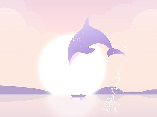 跳躍的海豚（個人主頁-ZMjczMTU1NjA=） - 閃屏/壁紙 - 站酷設計師琳曼視覺設計原創(chuàng)素材 - 站酷ZCOOL