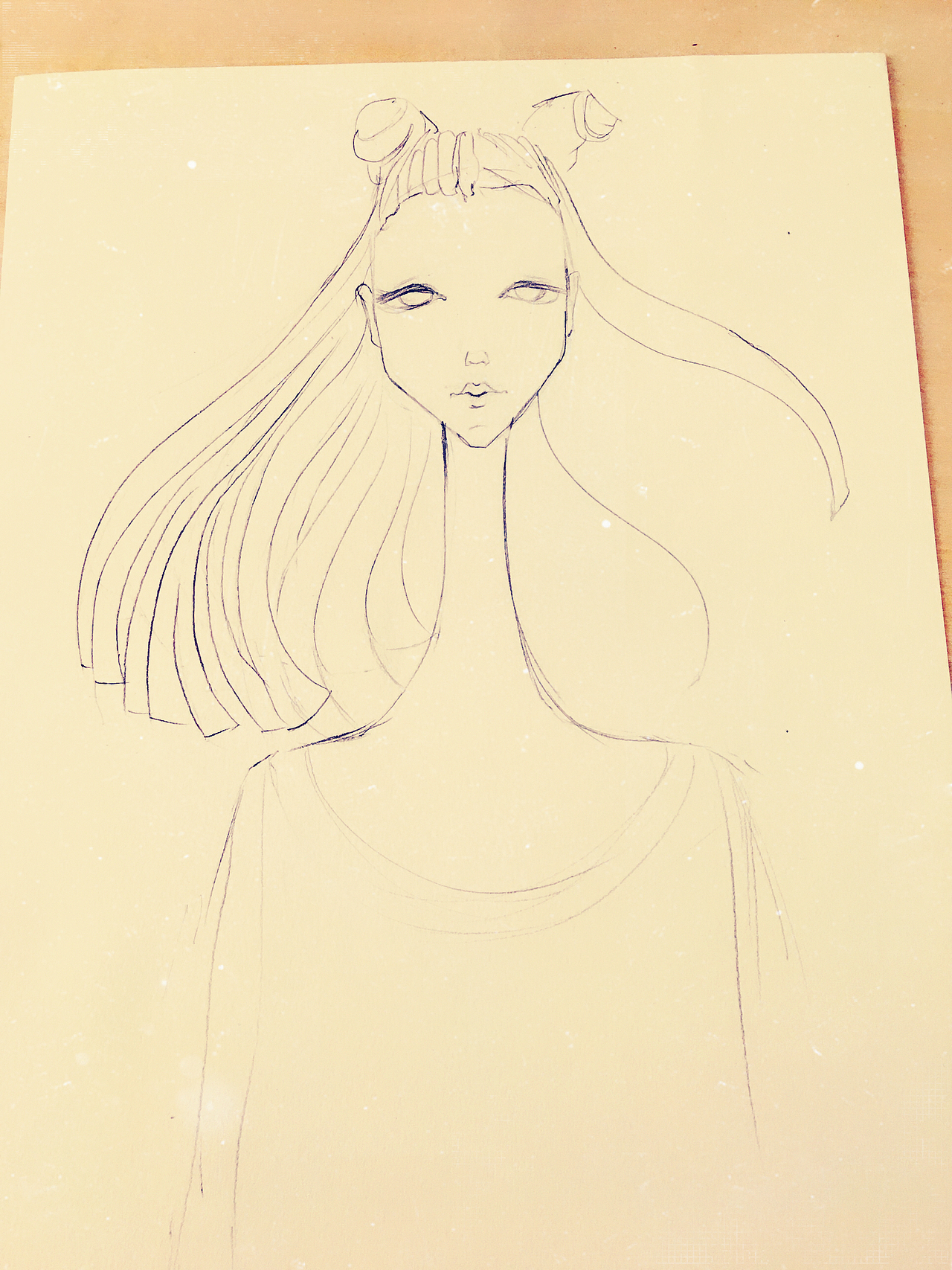 原创插画,插画女,黑白装饰画,手绘线描