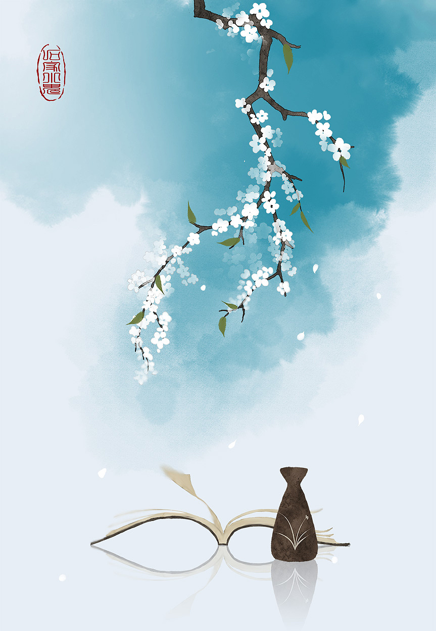梨花——古风插画（图ZMjAxNjcyODA4） - 创作习作 - 站酷设计师石家小鬼原创素材 - 站酷ZCOOL