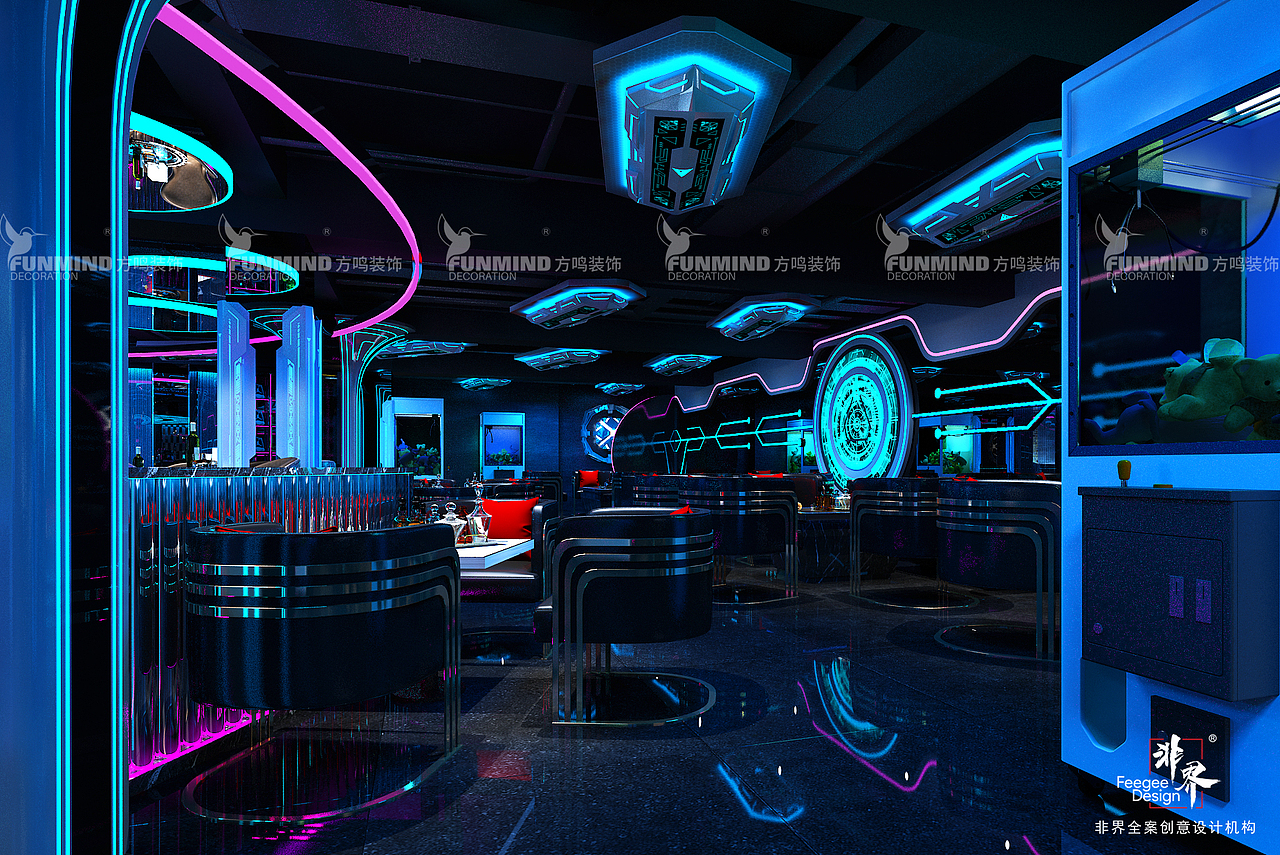 酒吧设计对电竞科技元素的浅尝辄止~创战纪 电竞酒吧