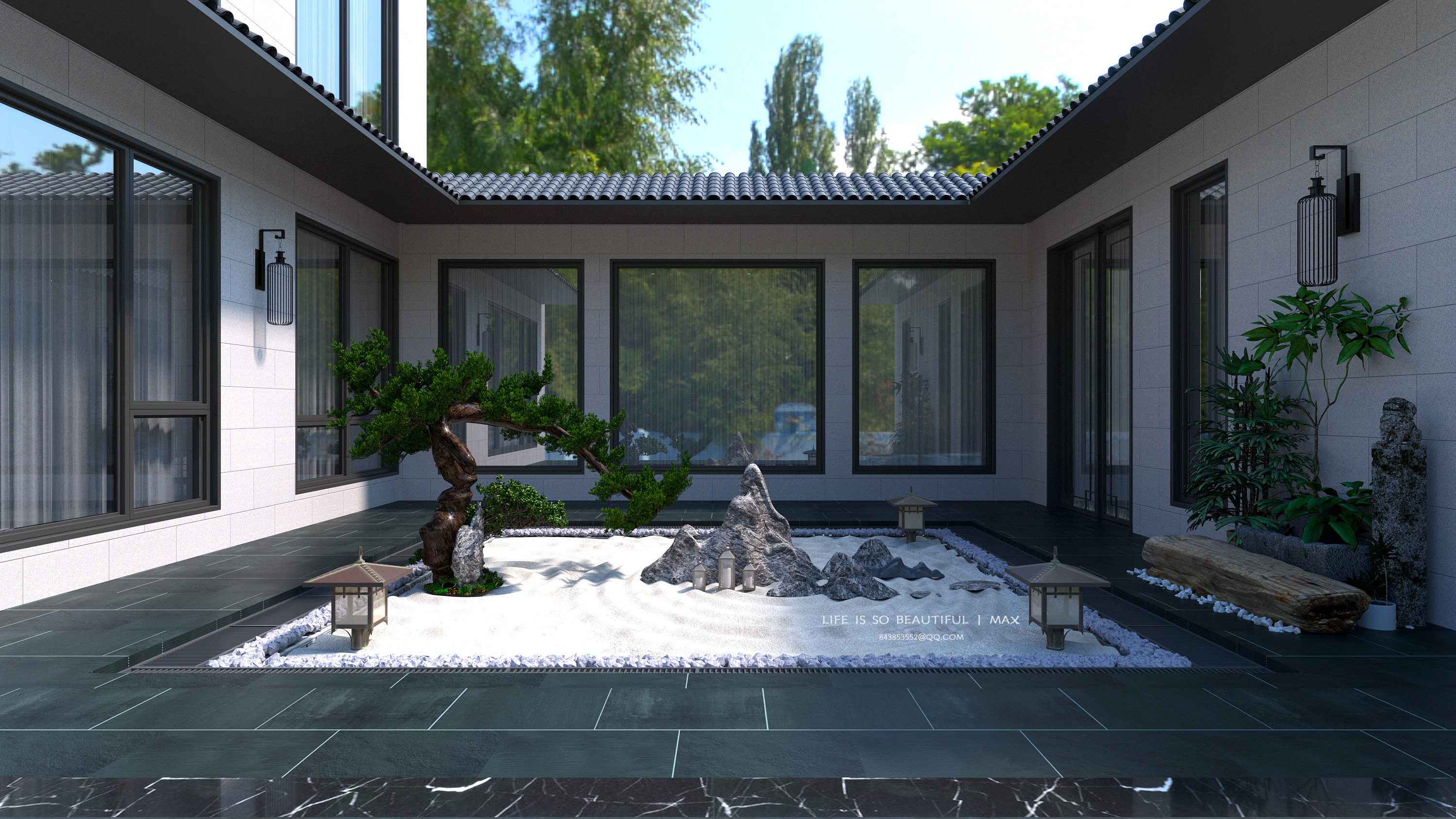 阴阳别院,枯木逢春|空间|景观设计|dearmrwang - 原创作品 - 站酷