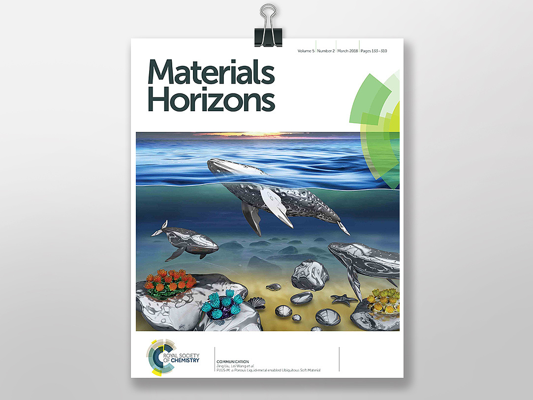 科研杂志Materials Horizons 封面设计