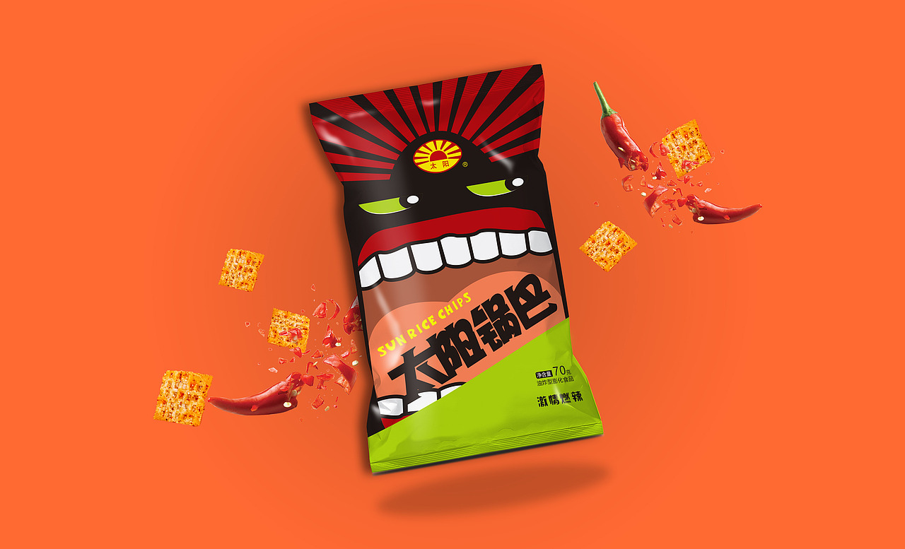 休闲食品-太阳锅巴包装设计