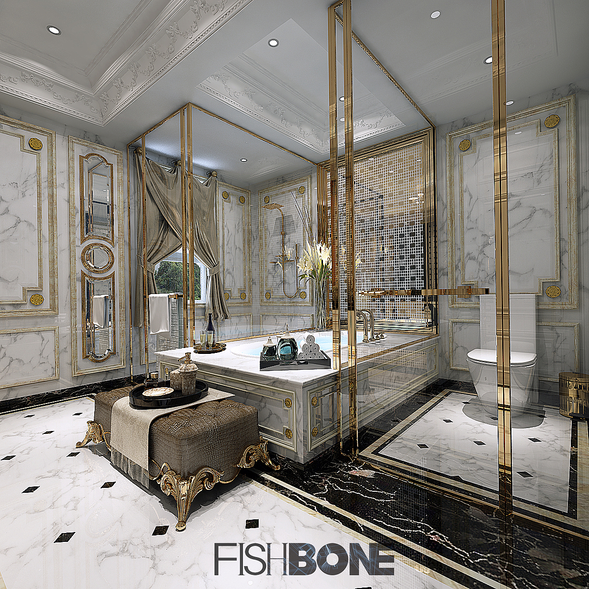 鱼骨设计-巴洛克风格别墅