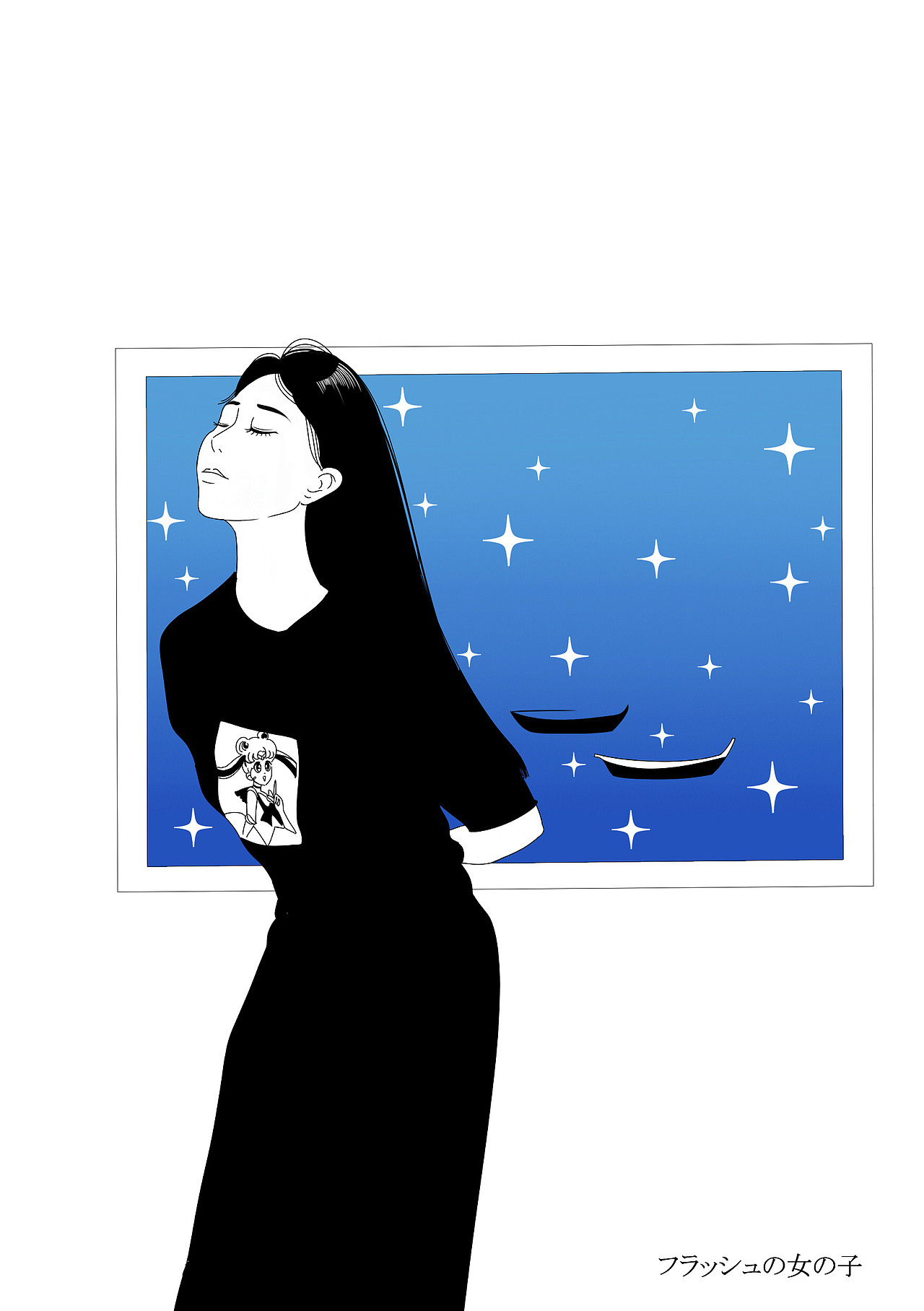 goodnightmoon系列少女插画