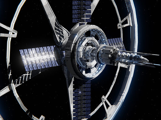 Blender概念场景设计：SpaceStation