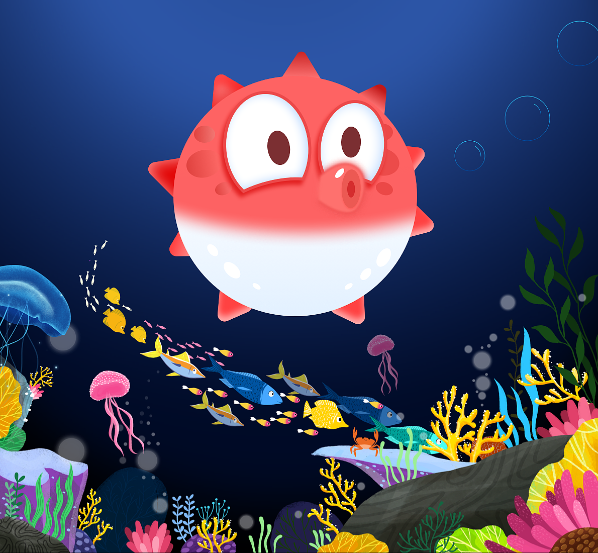 深海里的胖胖鱼