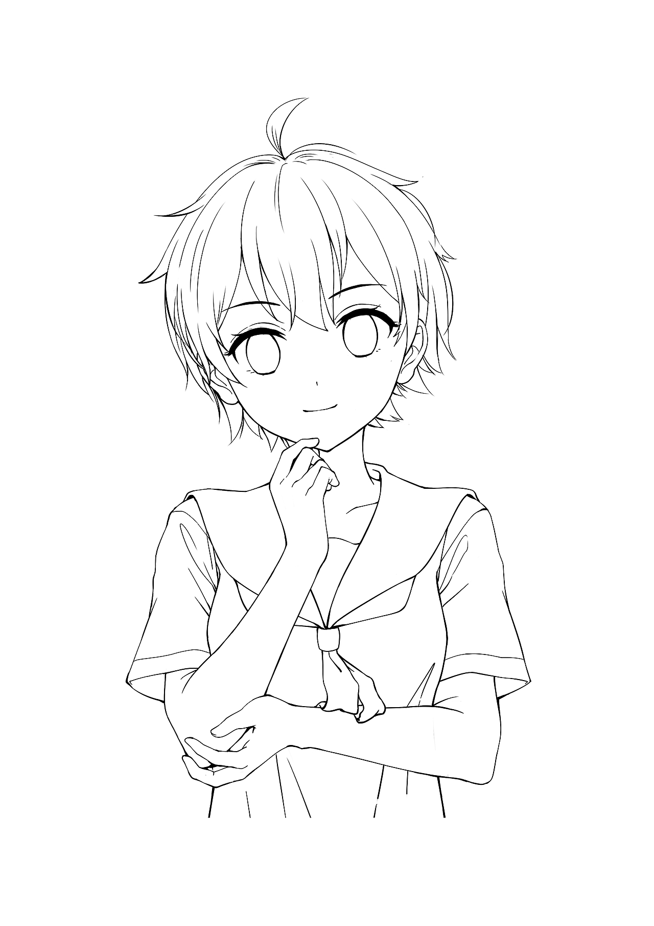 闲时摸鱼,参考日系流行画风,没什么内容,简单一个人物加背景上海/插画