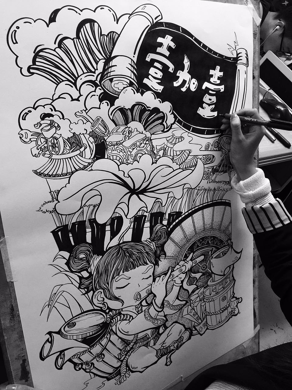 黑白装饰画-范画合辑