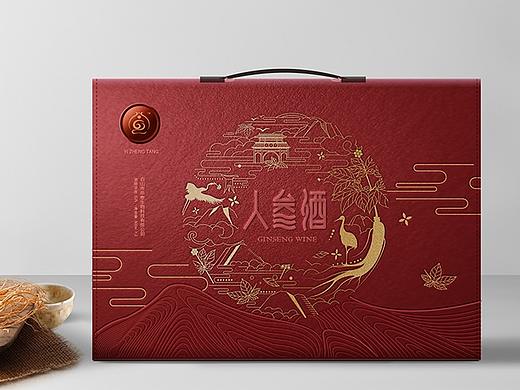 人参酒高端皮盒设计