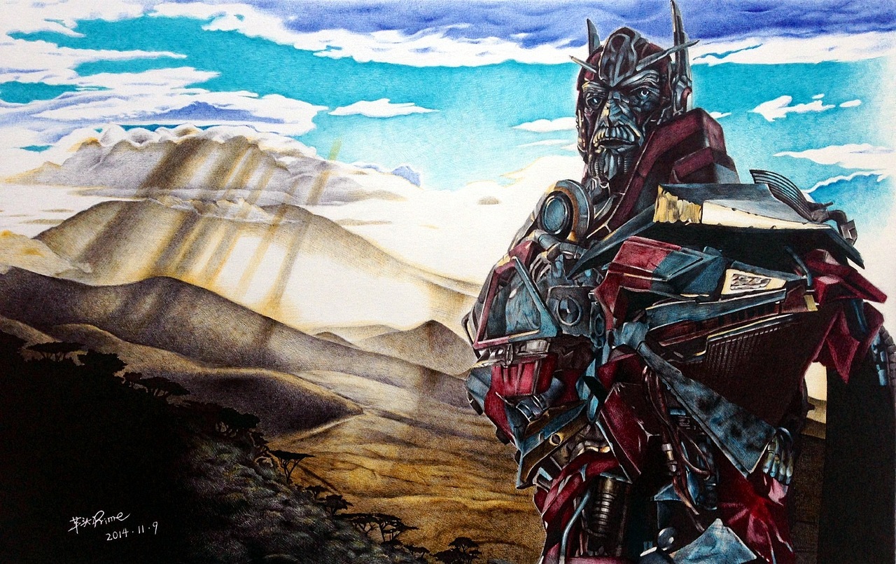 圆珠笔手绘变形金刚 御天敌（图ZMTU0MjEzMTMy） - 绘画 - 站酷设计师芋头Prime原创素材 - 站酷ZCOOL