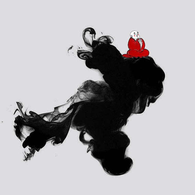 极简的泼墨禅意画作品集