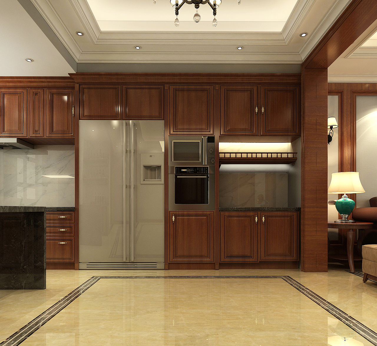 融创中心217平米美式风格装修效果图