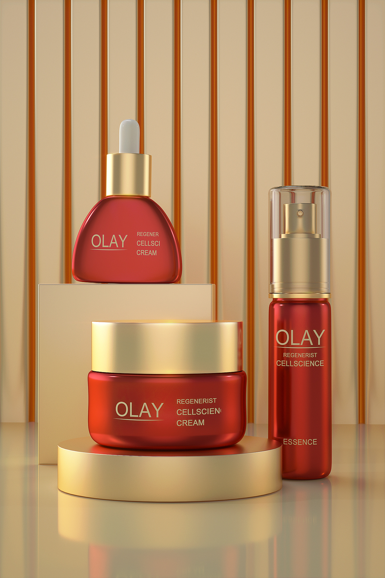 C4d建模 Olay化妆品 原创作品 站酷 Zcool