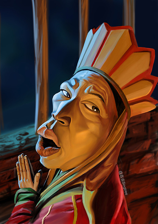 2011年罗家英在出演《查无此人》时身患面瘫,罗家英甚至只有半张脸