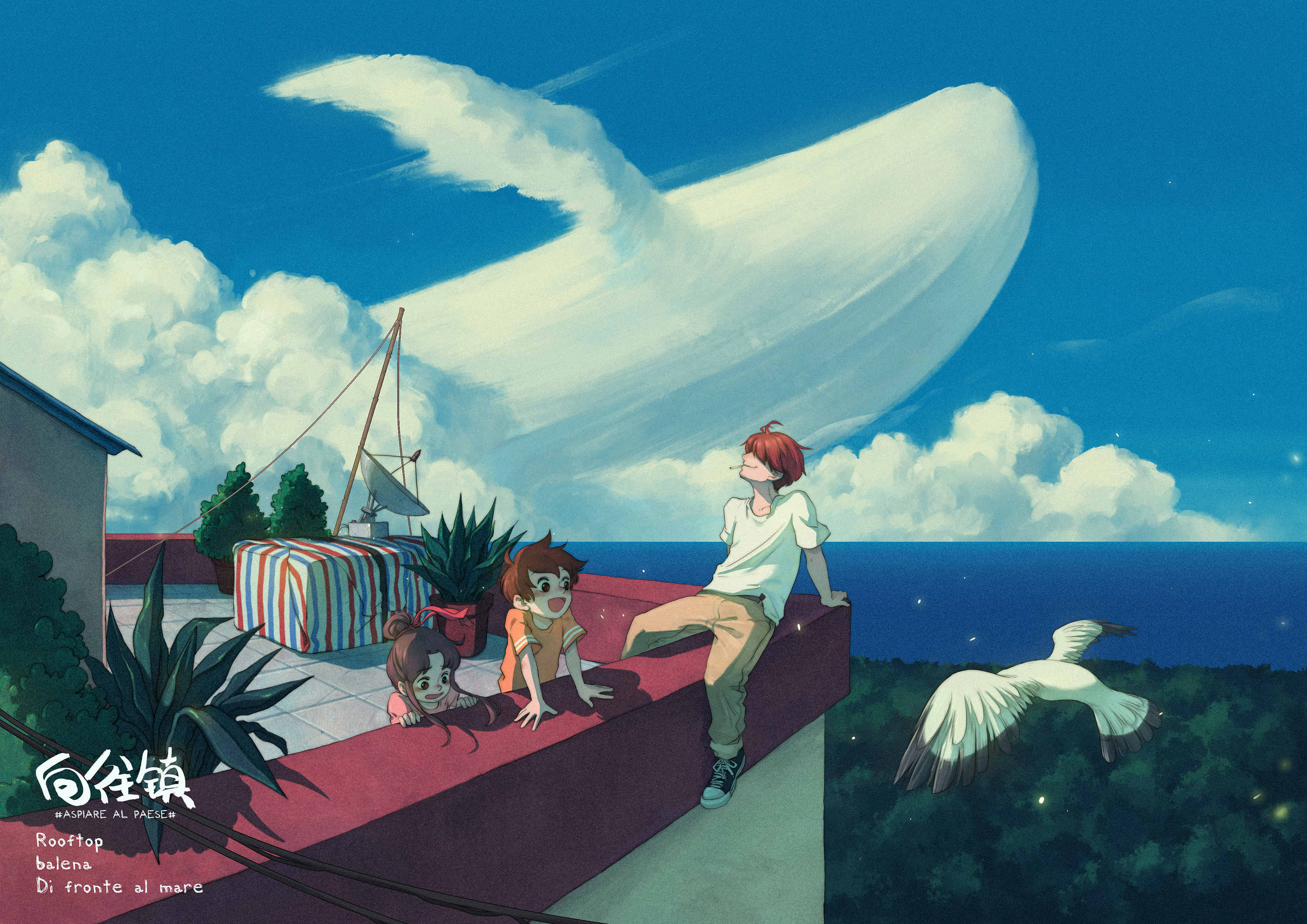 【向往镇】-蓝色系列|插画|商业插画|东隆咚 - 原创作品 - 站酷