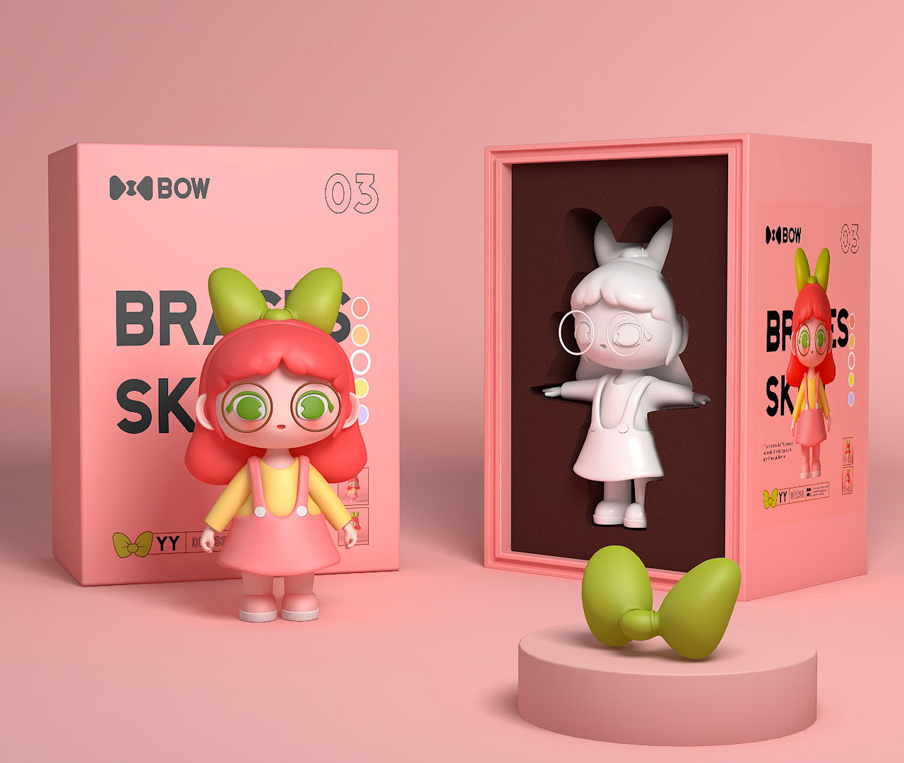 蝴蝶结女孩 | BOW GIRL |原创IP设计（图ZMjc0NjA0NTI0） - IP形象 - 站酷设计师兔小颖原创素材 - 站酷ZCOOL