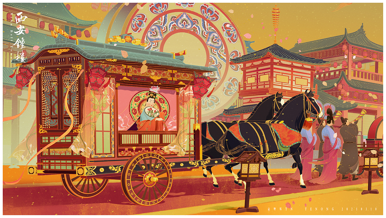 西安钟楼（图ZMjQ2MTg3MzUy） - 创作习作 - 站酷设计师特浓TN原创素材 - 站酷ZCOOL