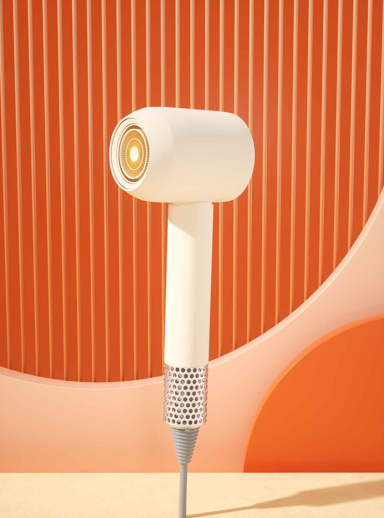 【家电产品吹风机渲染案例-节选】|三维|产品|蓝beibei - 原创作品