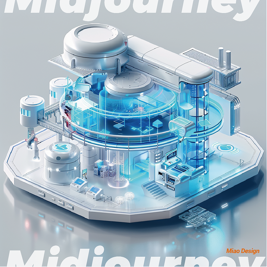 Midjourney生成3D科技插图