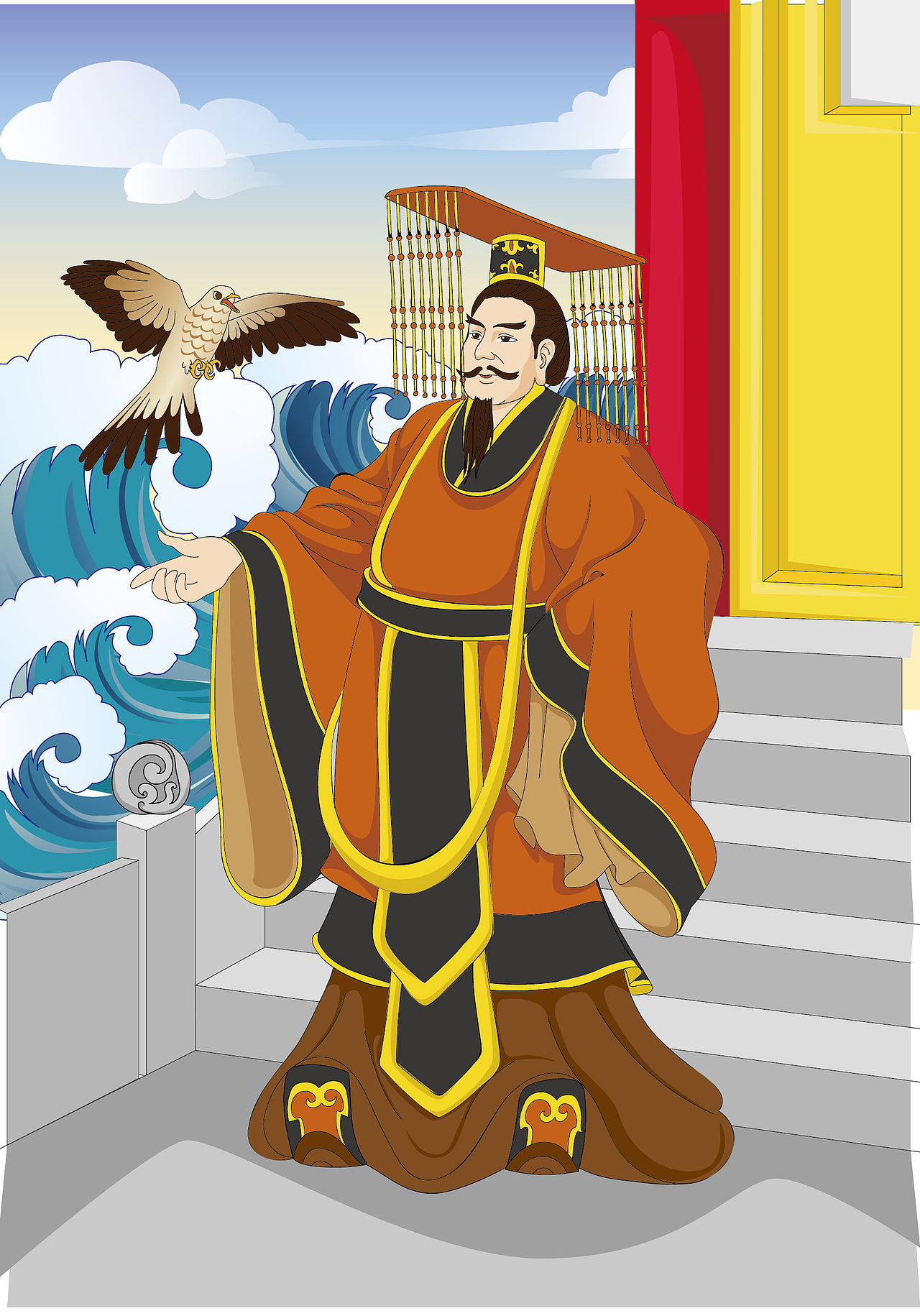 中国古代神话故事商业矢量插画（图ZMTU3NDQxOTUy） - 商业插画 - 站酷设计师miersha原创素材 - 站酷ZCOOL