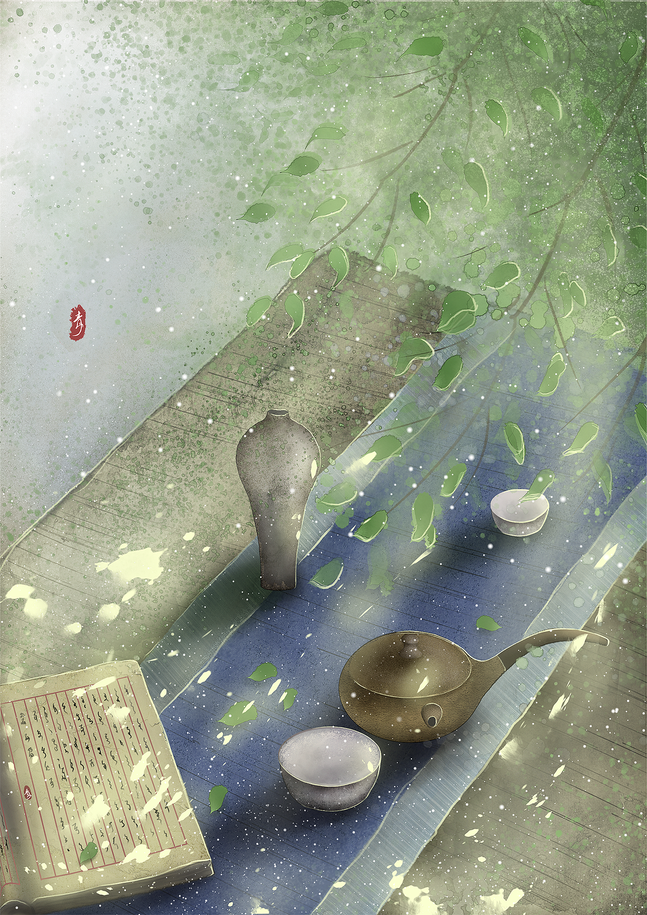 古风小场景|插画|创作习作|浩青云_原创作品-站酷(zcool)