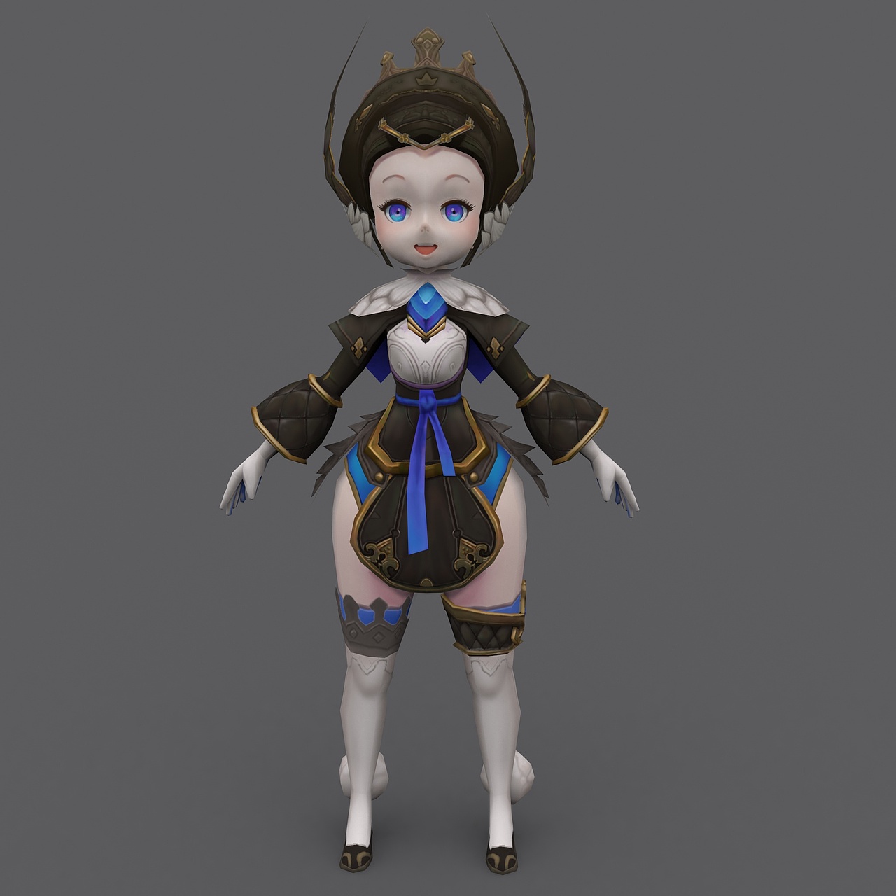 第一个手绘模型作业|三维|人物/生物|无敌土豆 - 临摹作品 - 站酷