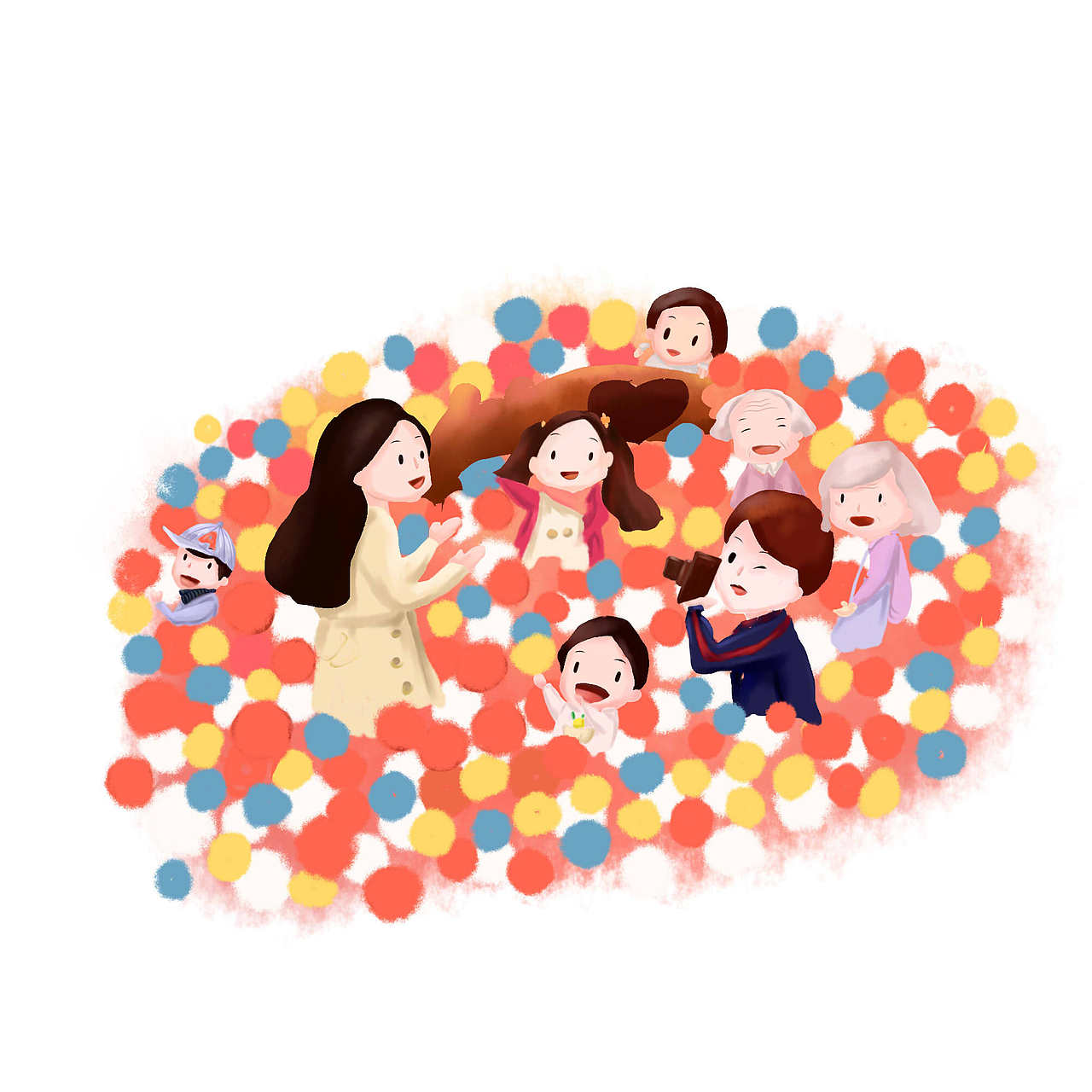 新春送福（图ZNjkzOTk3ODA=） - 商业插画 - 站酷设计师松溪日记原创素材 - 站酷ZCOOL