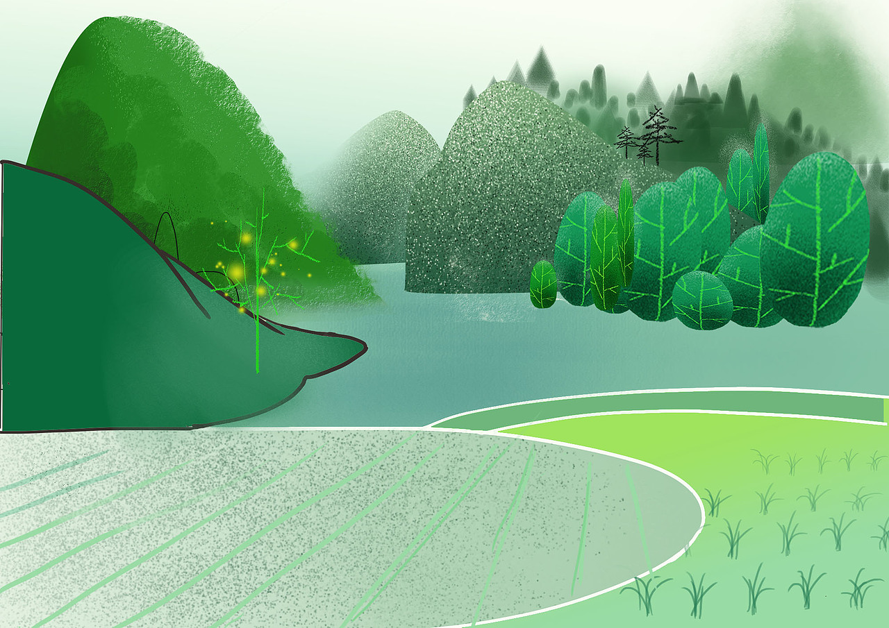 以自然为主题的板绘练习