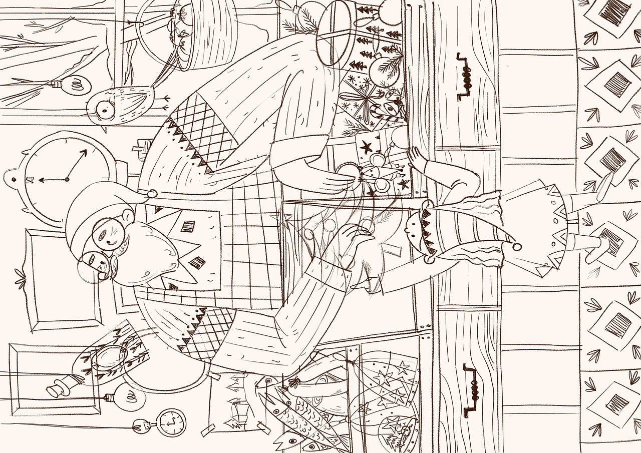 圣诞（图ZMTkwNDQ2MDc2） - 儿童插画 - 站酷设计师牛杂儿原创素材 - 站酷ZCOOL