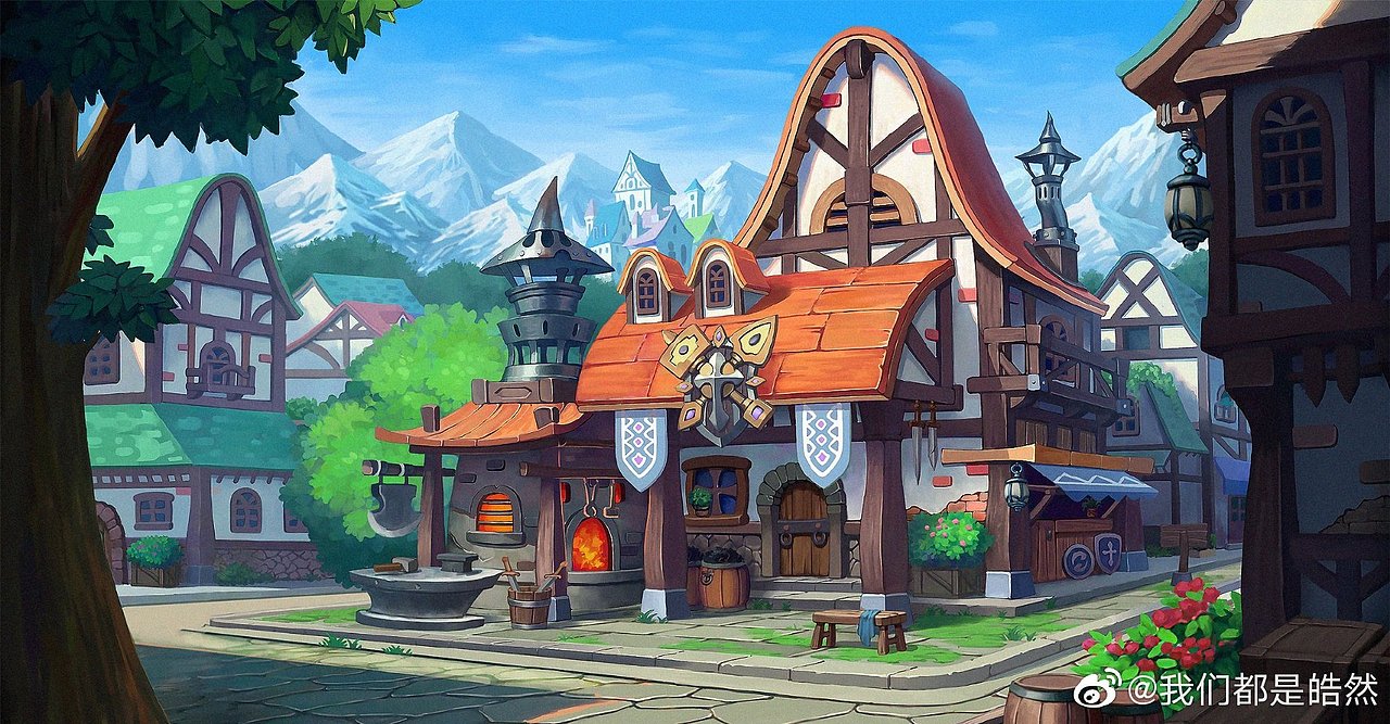 q版場景練習(xí)（圖ZMjI3Njk0NTA0） - 游戲原畫 - 站酷設(shè)計師我們都是皓然原創(chuàng)素材 - 站酷ZCOOL