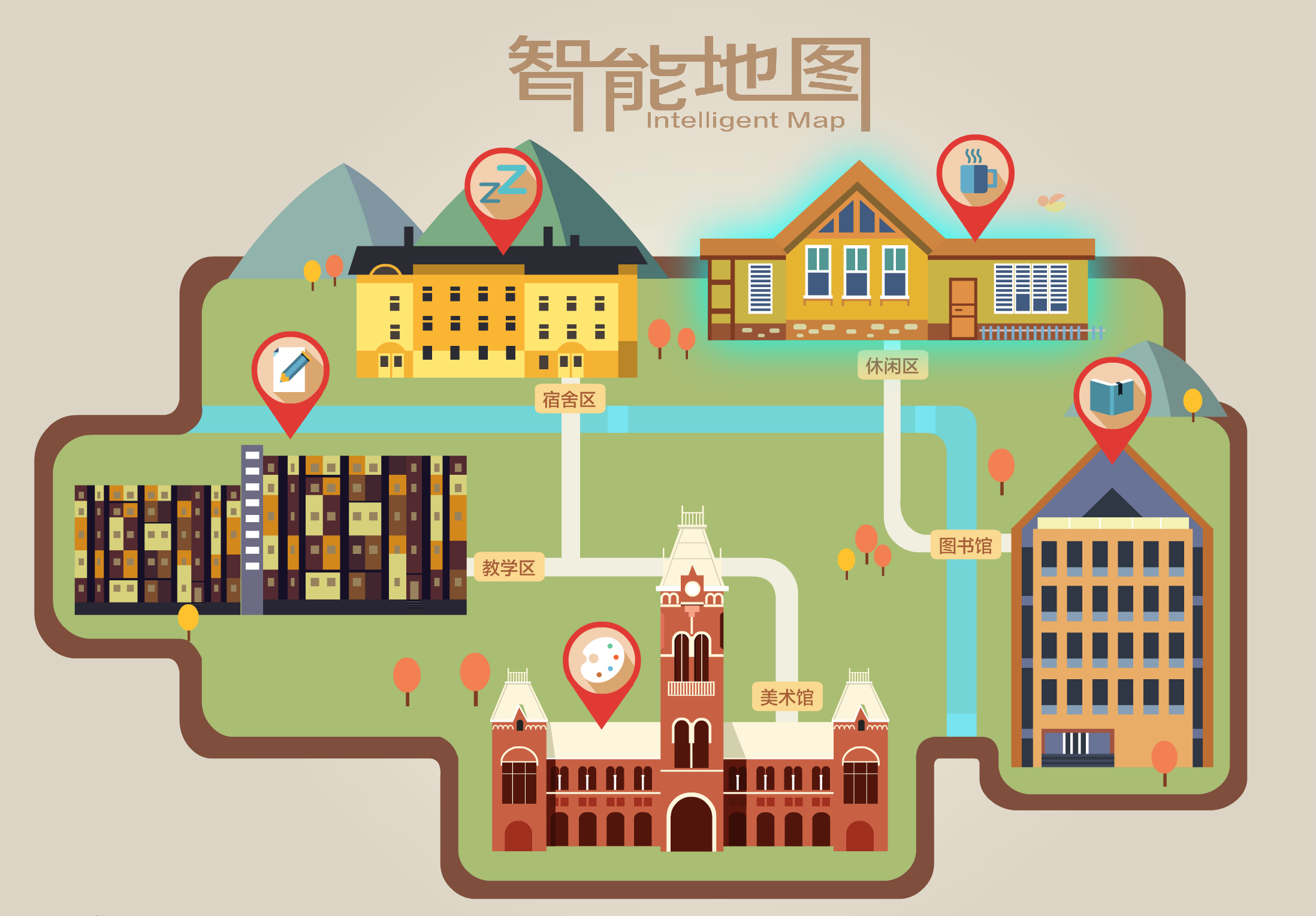 智能地图_交互练习|ui|其他ui |喵克斯 - 原创作品 - 站酷 (zcool)