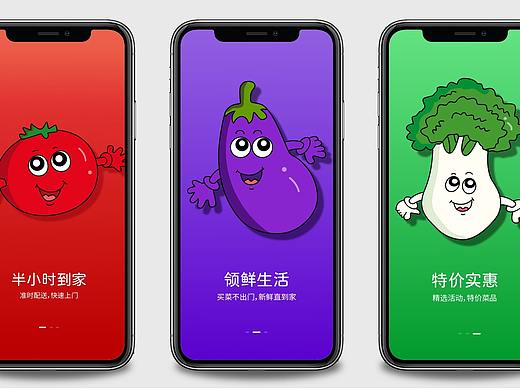 线上买菜APP引导页设计