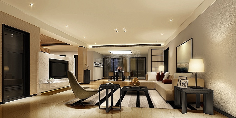 龙湖西宸原著装修,现代风格大平层设计,大学城天古装饰