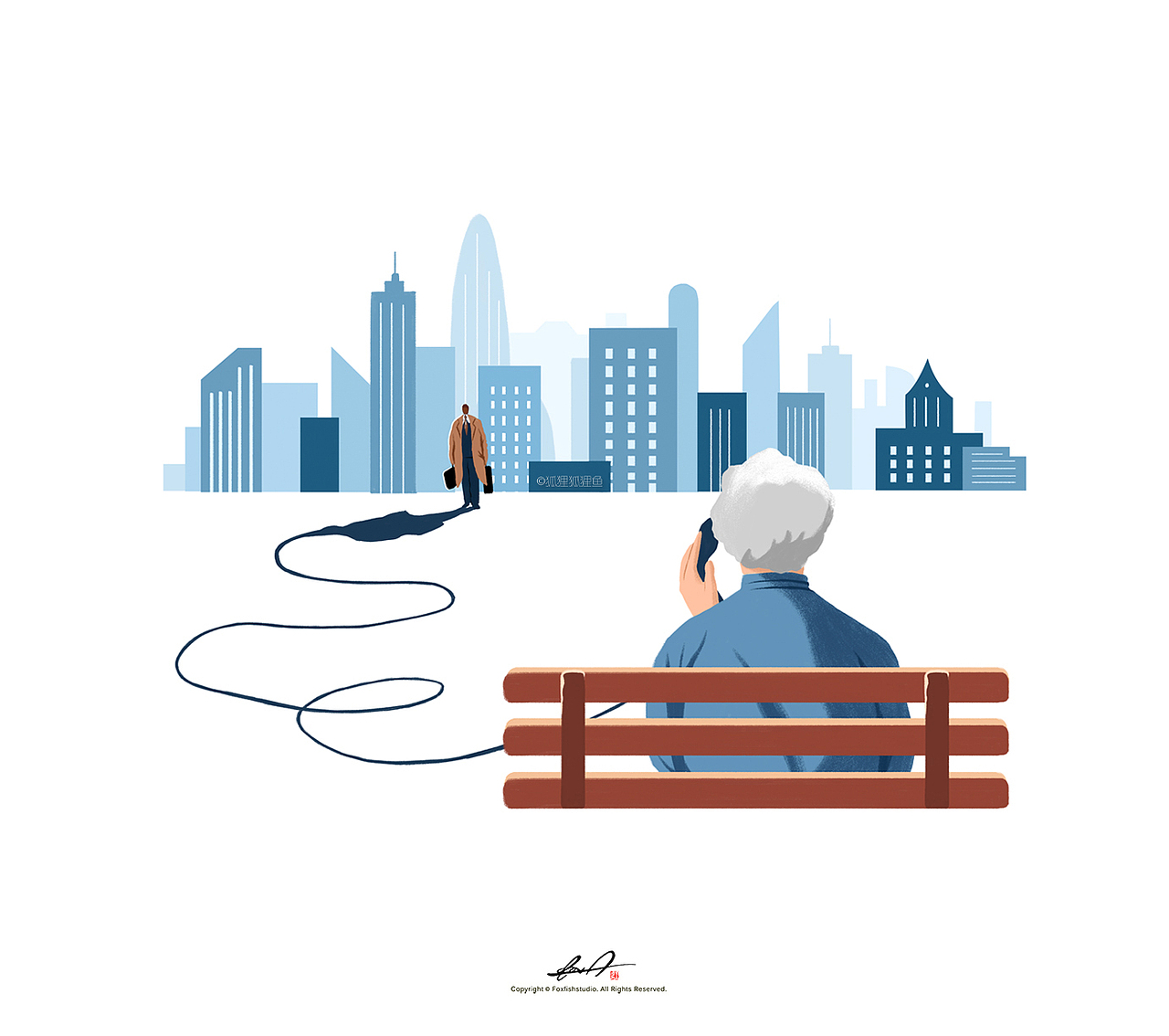 “这几年来,我和母亲东奔西走。一年也没见几次面。不知不觉,母亲已很少更新朋友圈,平日里最爱的“开心消消乐”也许久没打开过了。我俩的异地电话也总通不到半个小时,她说日子总是如此,没有丝毫变化。我感到自己长大的同时,母亲也终于开始老了。她开始摆脱了当初朋友的角色,渐渐地又成了我的母亲。”
——《那个像朋友一样的人是我的母亲》落之先生